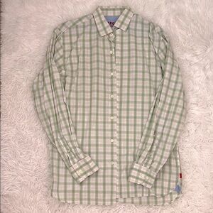 IZOD Men’s Green Plaid Button Down Shirt